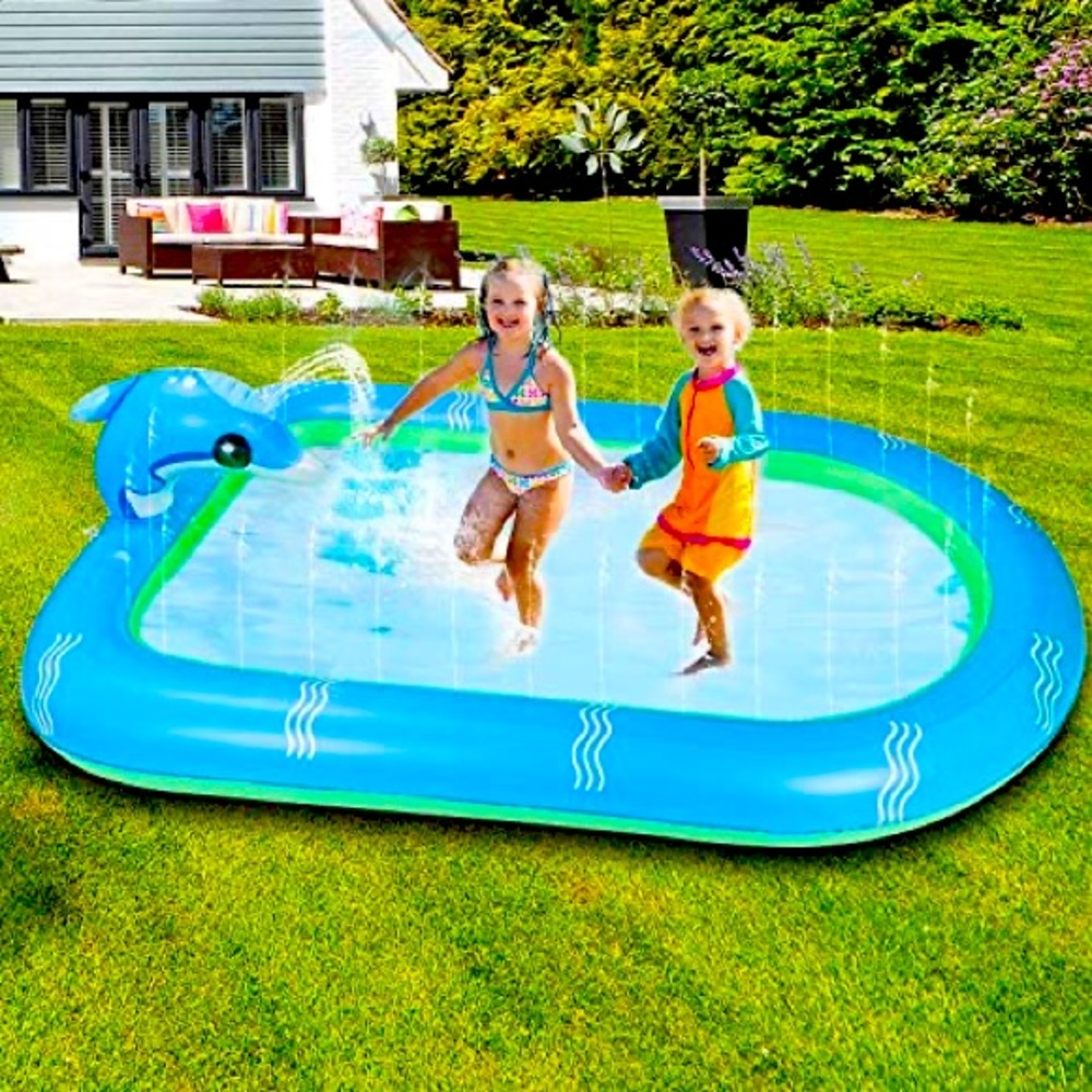 Inflatable Sprinkler Pool Family Swimming Kiddie Pool Outdoor Kiddie Summer Wate